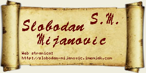 Slobodan Mijanović vizit kartica